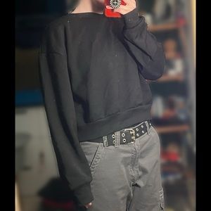 Target Wild Fable black cropped sweater